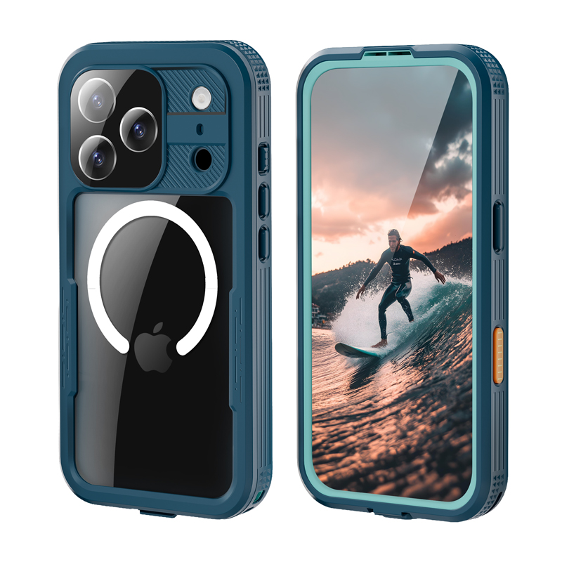 Crong Seal Cover IP68 veekindel ümbris seadmele iPhone 17 Pro, meresinine