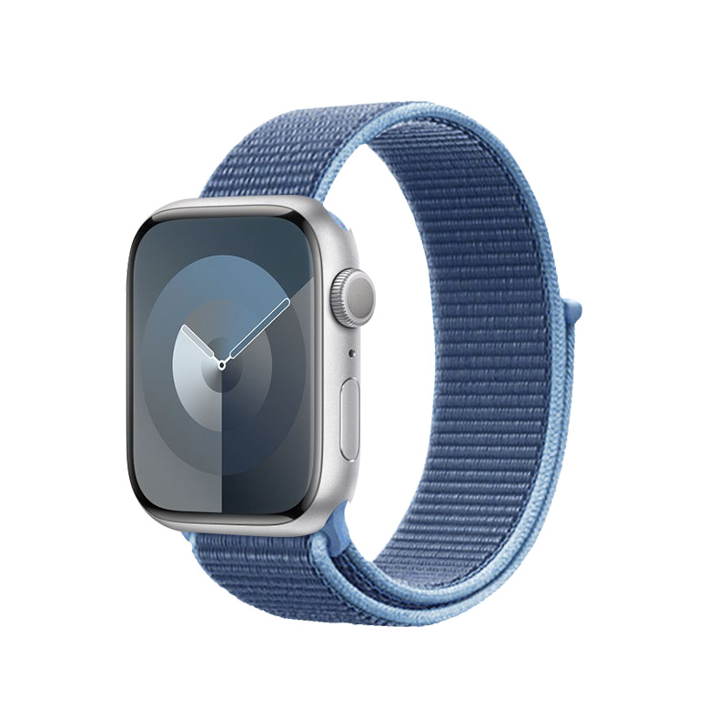 Crong Nylon Sport rihm Apple Watchi 38 / 40 / 41 mm ja 42 mm (Series 10 / 11) mudelitele, ookeanisinine