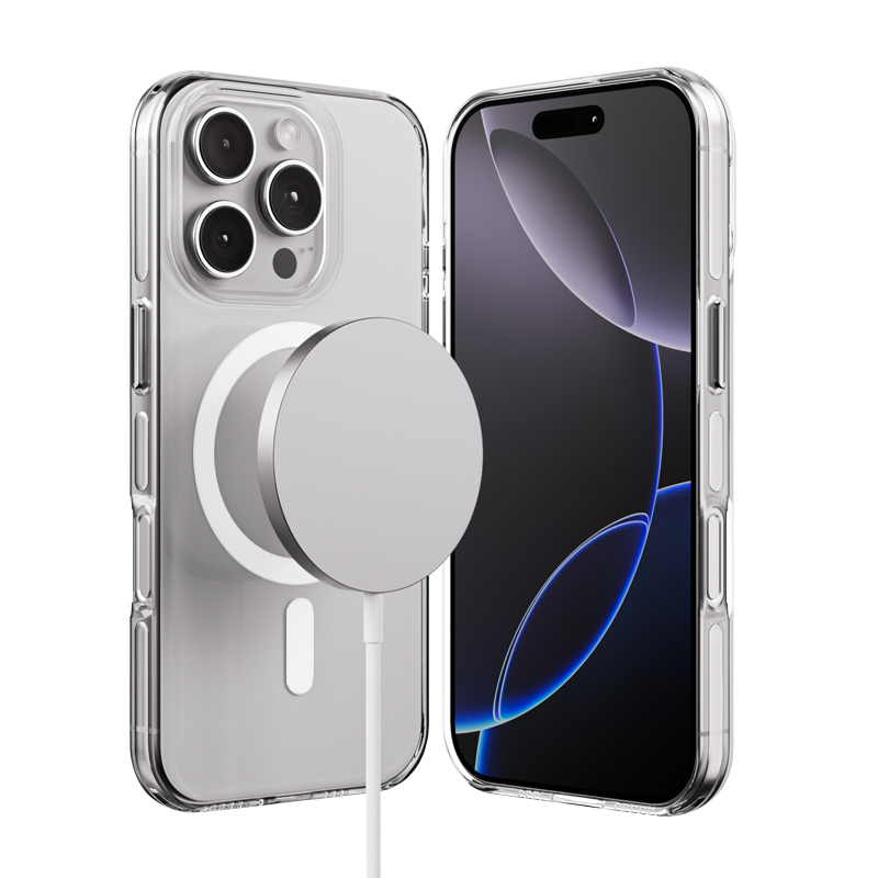 Crong Clear MAG Pro MagSafe ümbris seadmele iPhone 16 Pro, läbipaistev