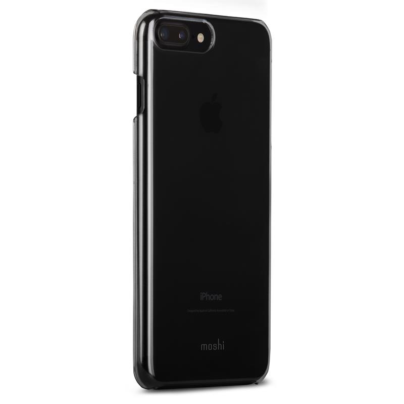 Moshi XT üliõhuke läbipaistev jäik ümbris seadmele iPhone 8 Plus / 7 Plus, Stealth Black värvitoonis