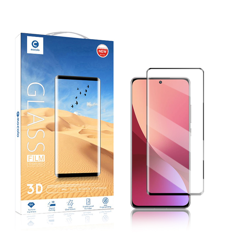 Mocolo 3D Full Glue 9H kogu ekraani kattev karastatud kaitseklaas seadmele Xiaomi 12 Pro, must