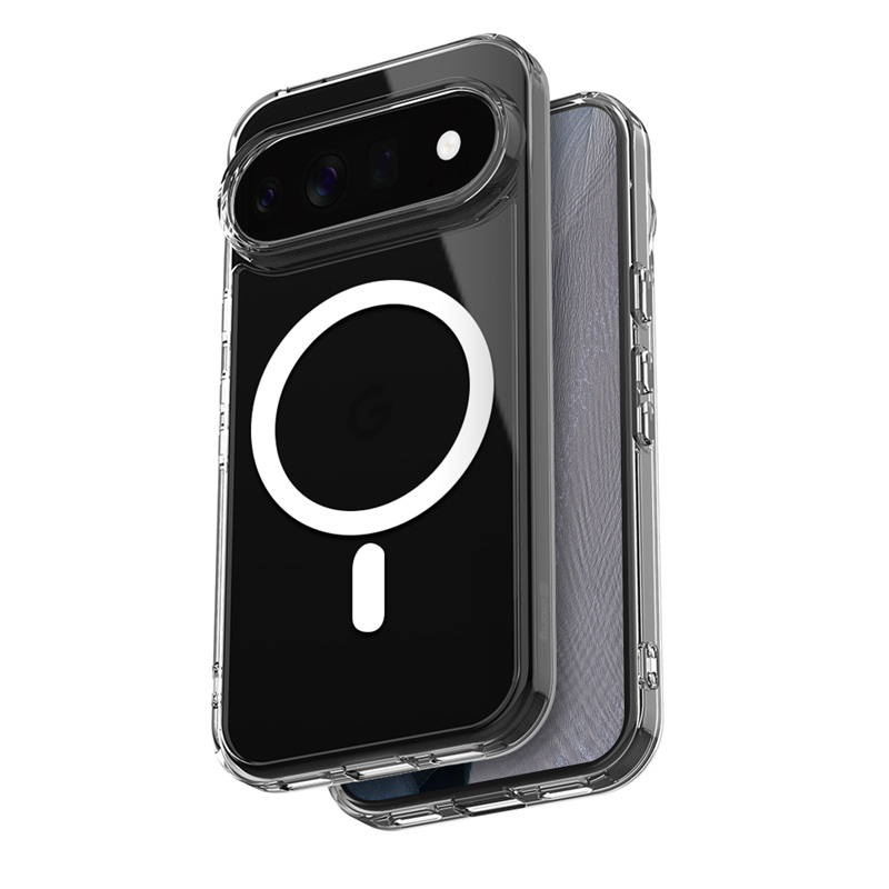 Crong Hybrid Clear Magnetic MagSafe ümbris Google Pixel 11 Pro XL-ile, läbipaistev