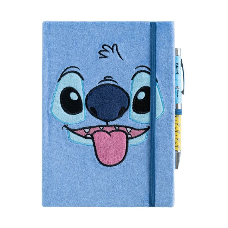 Disney Stitch Tropical A5 märkmik plüüskaane ja projektorpliiatsiga
