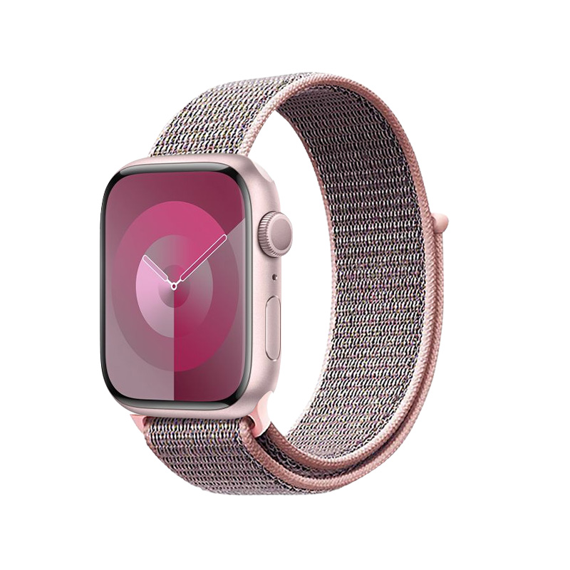 Crong Nylon Sport rihm Apple Watch 38 / 40 / 41 / 42 mm kellale, heleroosa