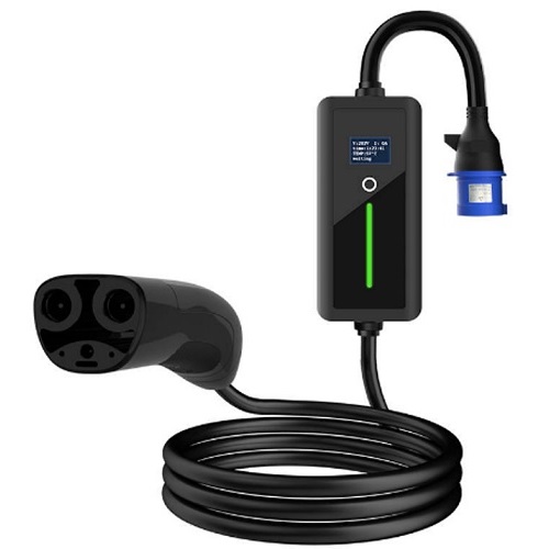 Kaasaskantav ühefaasiline elektriauto laadija TESLA NACS–CEE, 6-32A, 7kW (1-phase), 5m