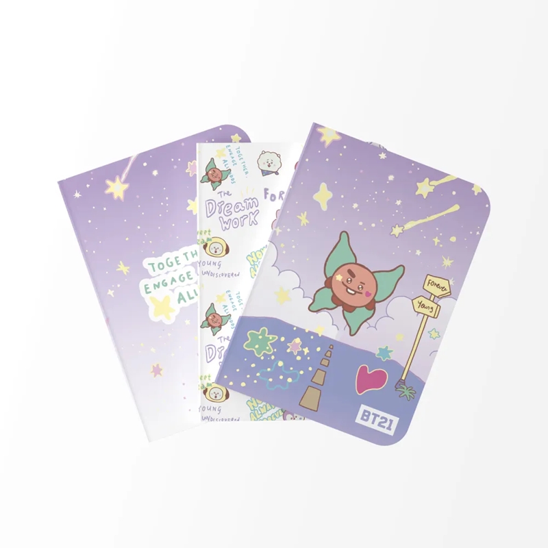 BT21 SHOOKY A6 märkmike komplekt, 3 tk