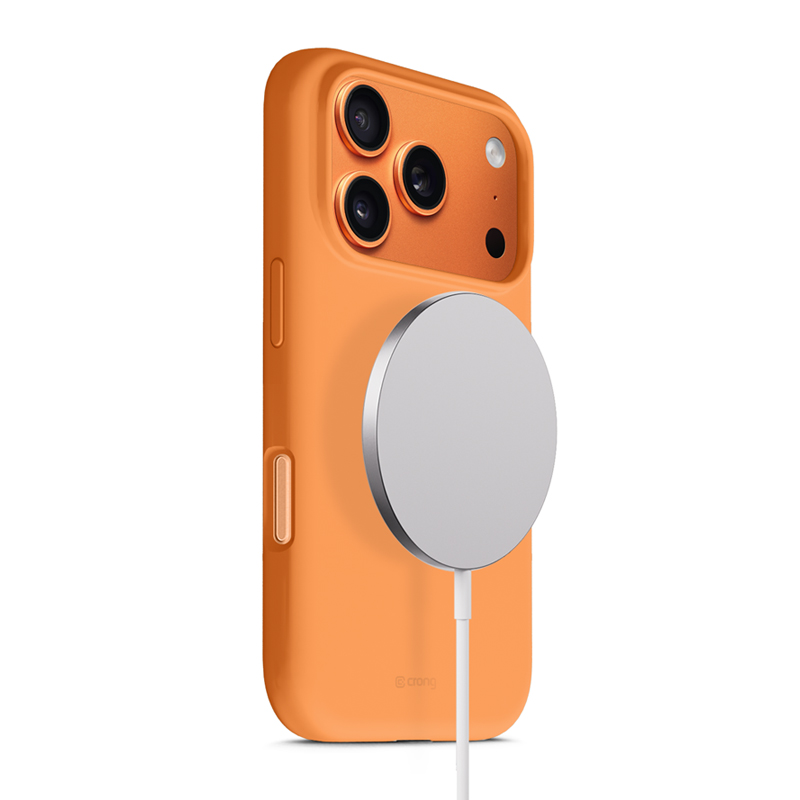 Crong Color Cover Magnetic MagSafe ümbris seadmele iPhone 17 Pro, oranž