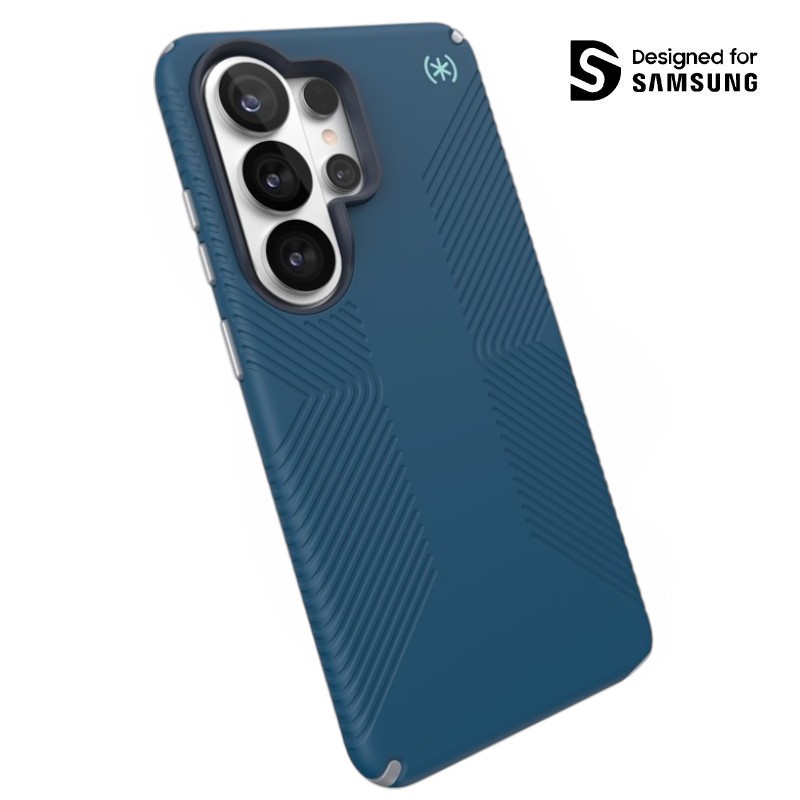 Speck Presidio2 Grip Magnet - Samsung Galaxy S26 Ultra MagSafe чехол (Deep Sea/Silver Metallic/Spell Blue)