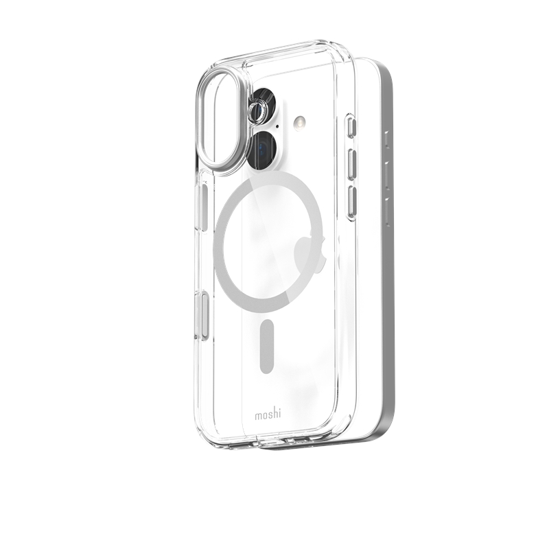 Moshi iGlaze MagSafe ümbris seadmele iPhone 17, Luna Silver värvitoonis
