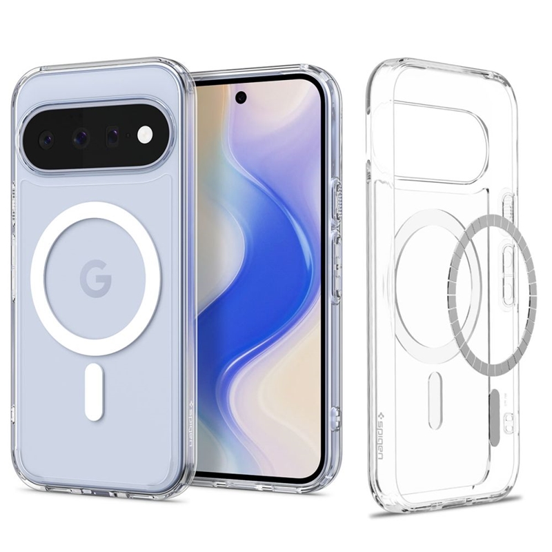 Spigen Ultra Hybrid Mag MagSafe ümbris Google Pixel 11-le, läbipaistev / valge