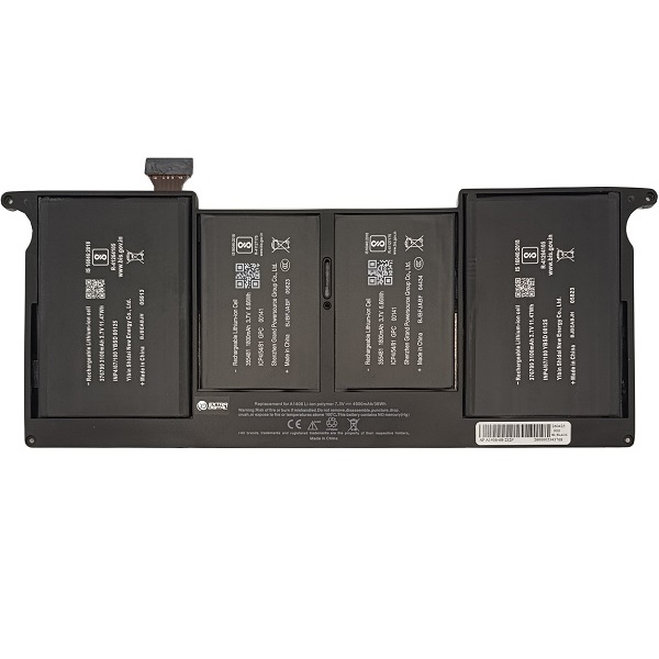 Sülearvuti aku mudelitele A1406 ja A1495, 4900 mAh, Premium