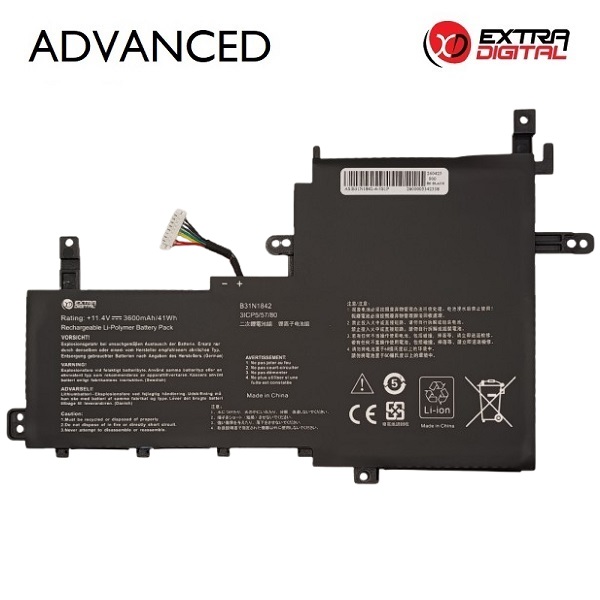 Sülearvuti aku ASUS B31N1842, 3600 mAh, Extra Digital Advanced