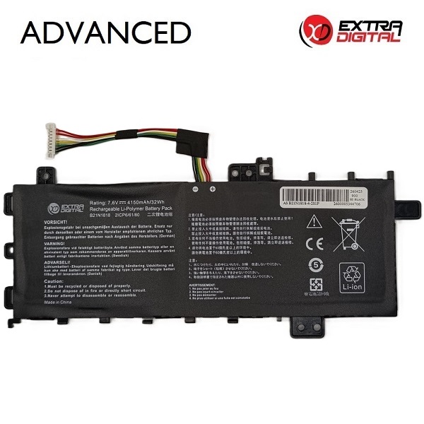 ASUS C21n1818-1 sülearvuti aku, 4150 mAh, Extra Digital Advanced