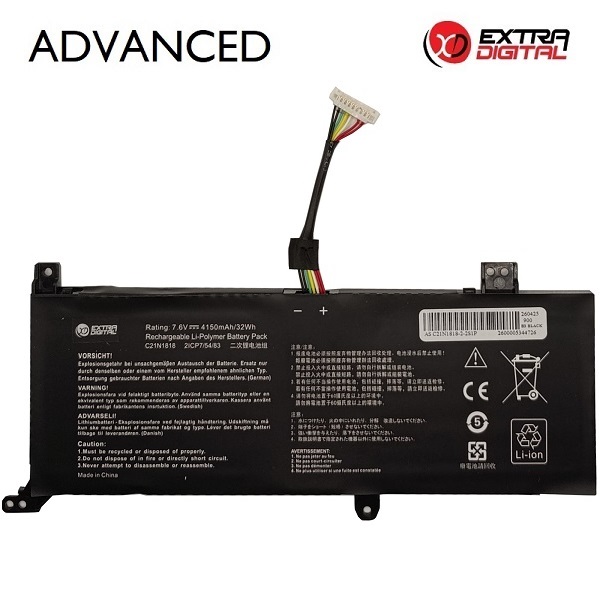 Sülearvuti aku ASUS C21N1818-2, 4150 mAh, Extra Digital Advanced