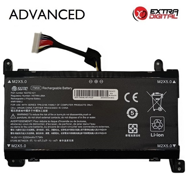 Sülearvuti aku HP FM08, 5200 mAh, 16 viiku, Extra Digital Advanced