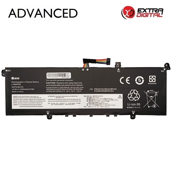 Sülearvuti aku LENOVO L19M4PDD, 3200 mAh, Extra Digital Advanced