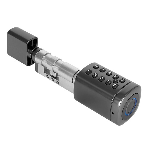 HiSmart smart door lock cylinder with Tuya, MIFARE and fingerprint reader
