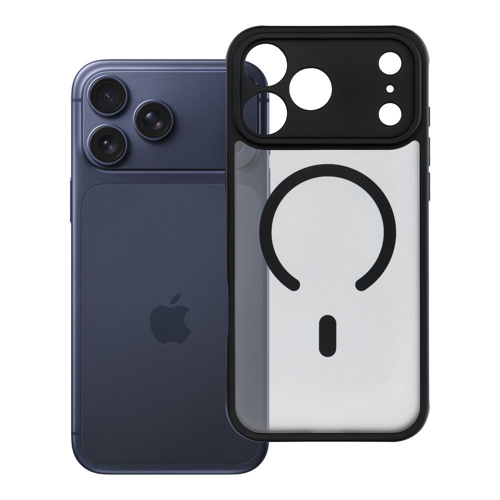 Full Matte Mag Cover ümbris mudelile iPhone 17 Pro Max / 18 Pro Max, MagSafe'iga ühilduv – must