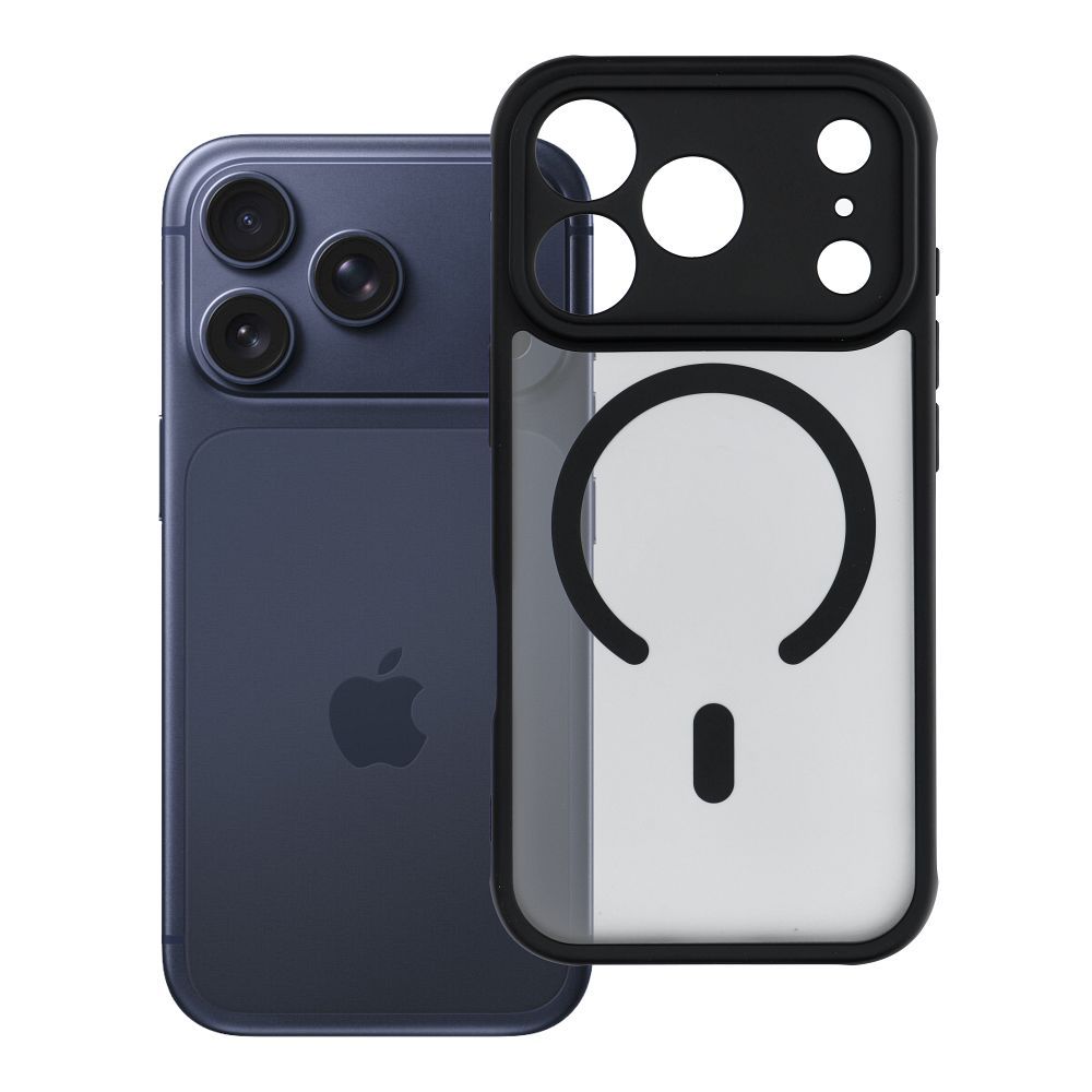 Full Matte Mag Cover ümbris mudelile iPhone 17 Pro / 18 Pro, MagSafe'iga ühilduv – must