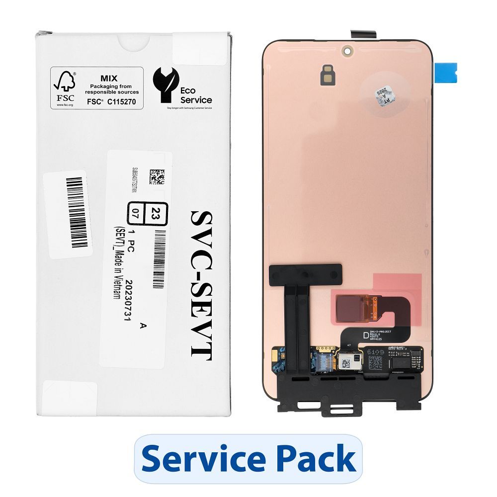 Samsung Service Pack ilma raamita ekraan mudelile Galaxy S23 S911B (GH82-31245A)
