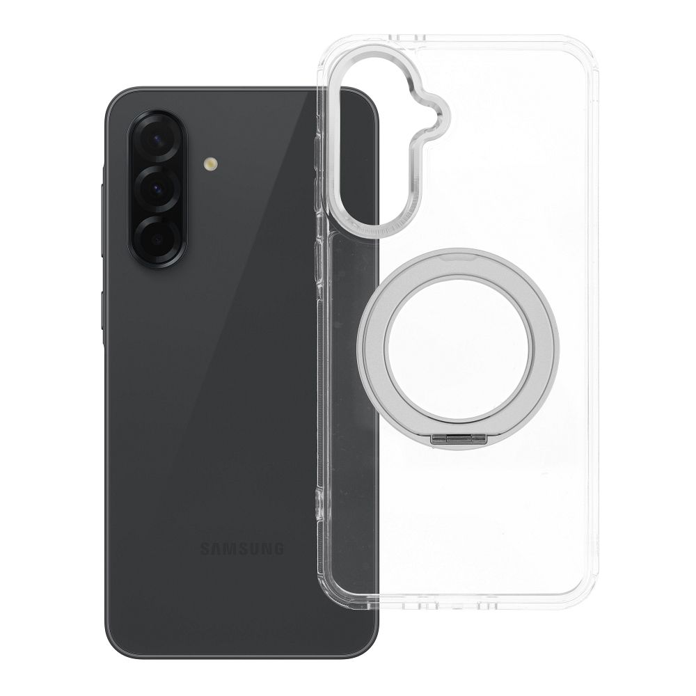 Case for Samsung A36 Frame Circle Stand compatible with MagSafe transparent