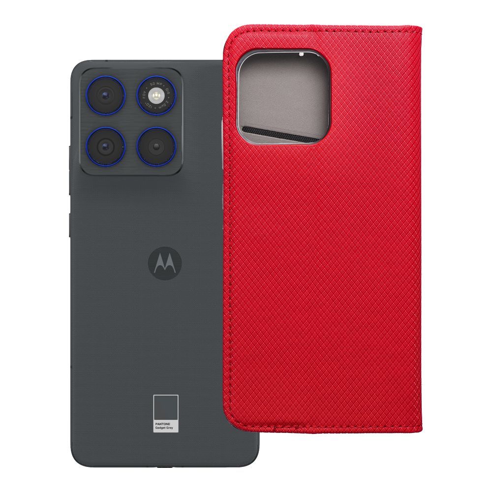 SMART CASE Book ümbris Motorola Edge 70 jaoks - punane