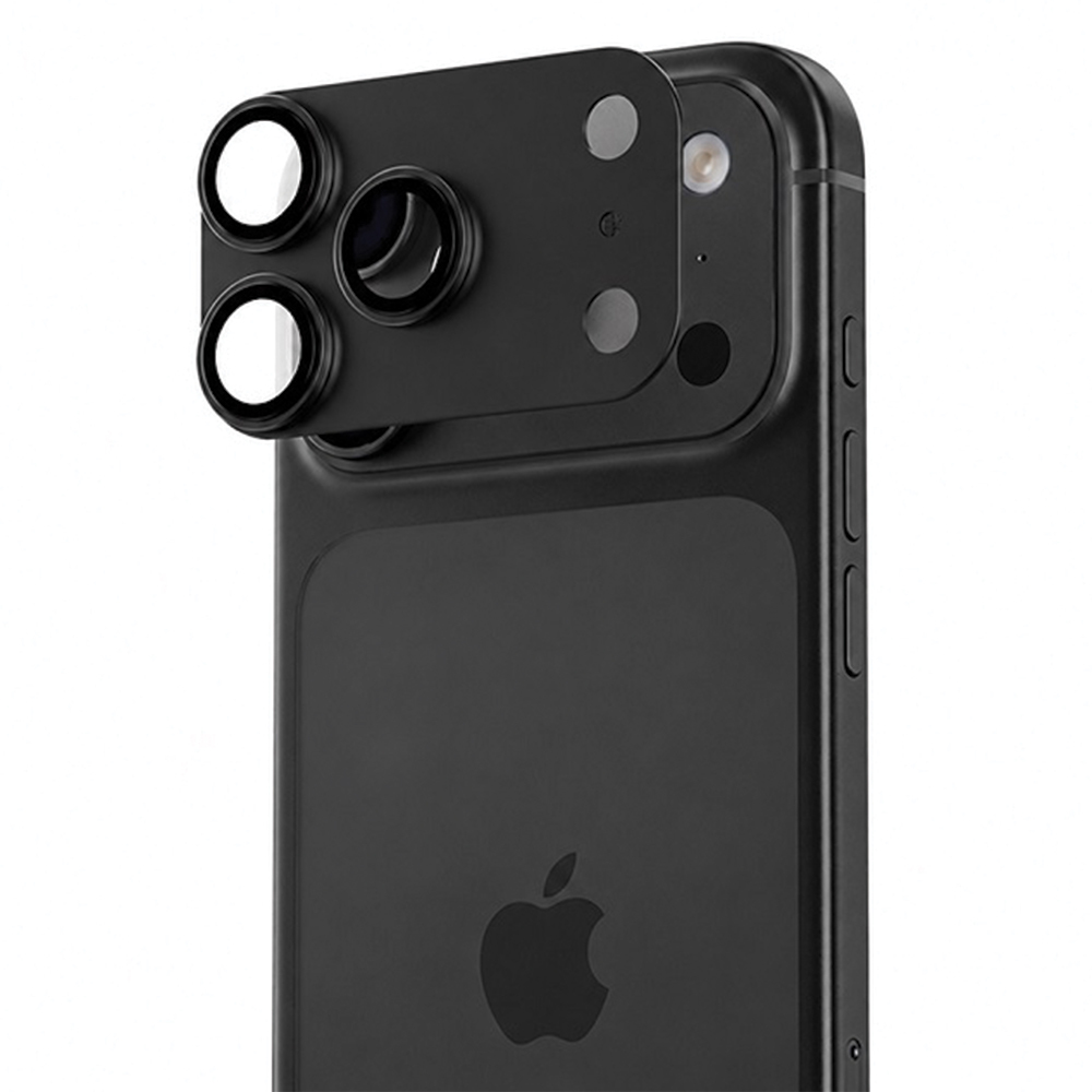Benks OmniWarrior integreeritud metallist kaameraobjektiivide kaitse (C.M.SX.AP.BK.R070) iPhone 18 Pro telefonile (AR, must)