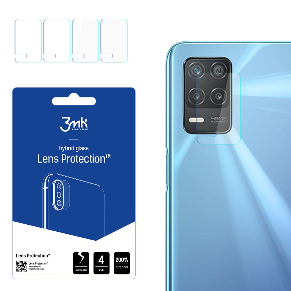 3MK FLEXIBLE GLASS LENS hübriidklaas PROTECT REALME 8 5G 4 tk. kaamerale