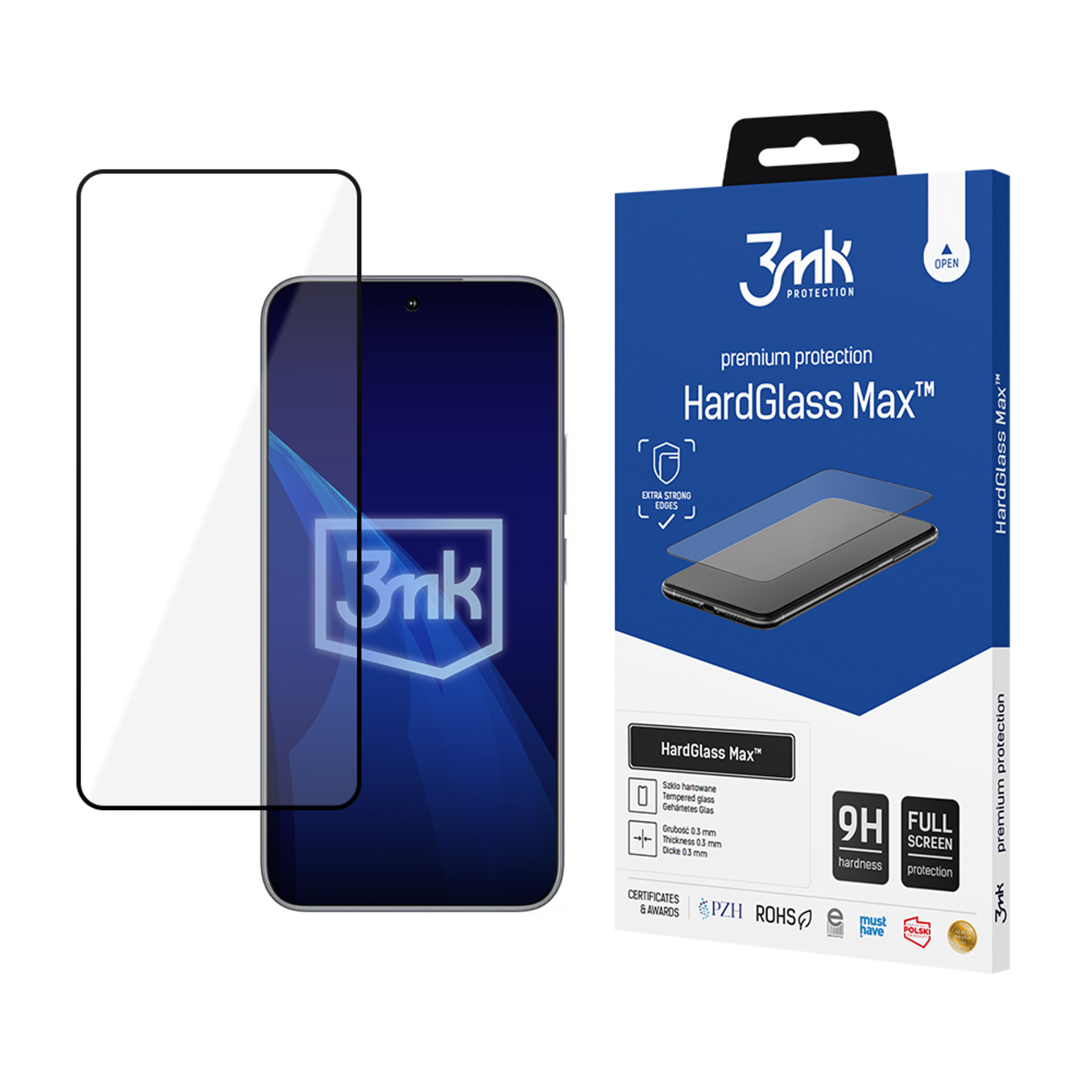 Honor 400 – 3mk HardGlass Max must telefoni ekraanikaitse