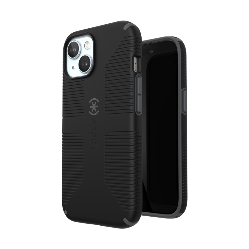 Speck Candyshell Grip MagSafe - iPhone 17e / 16e / 15 / 14 / 13 ümbris (must / Slate hall)