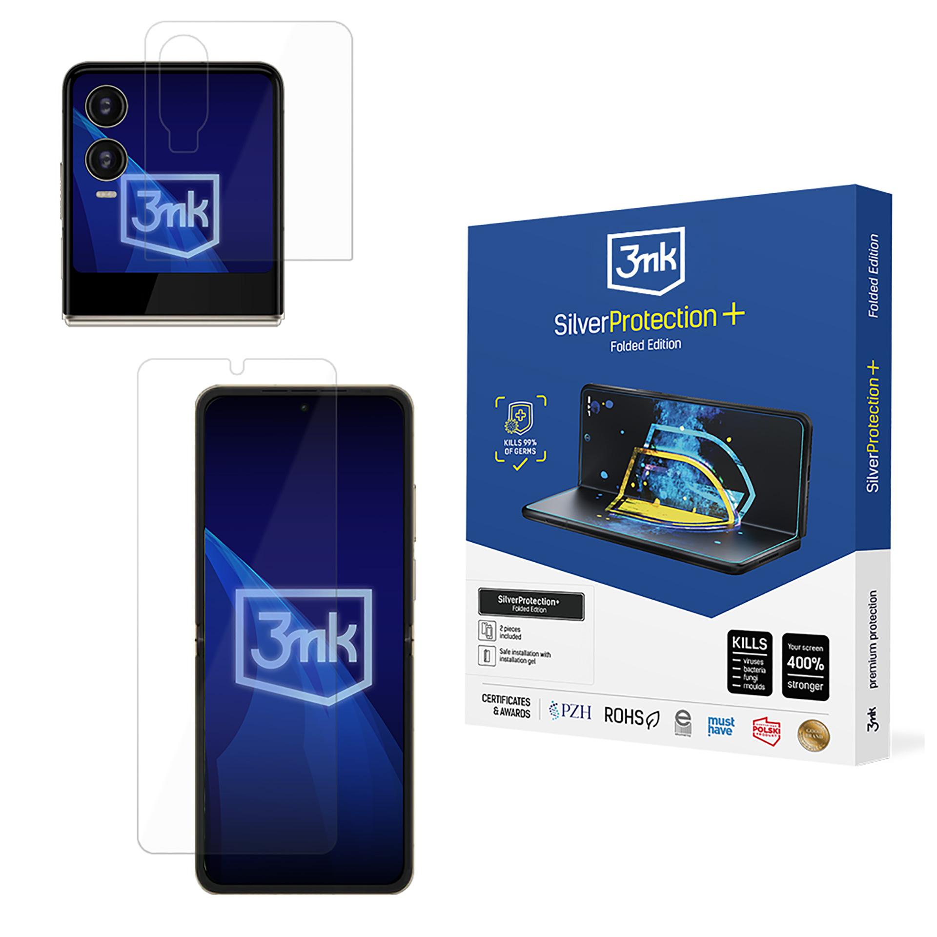 Tecno Phantom V Flip2 – 3mk SilverProtection+ Folded Edition telefoni ekraanikaitse
