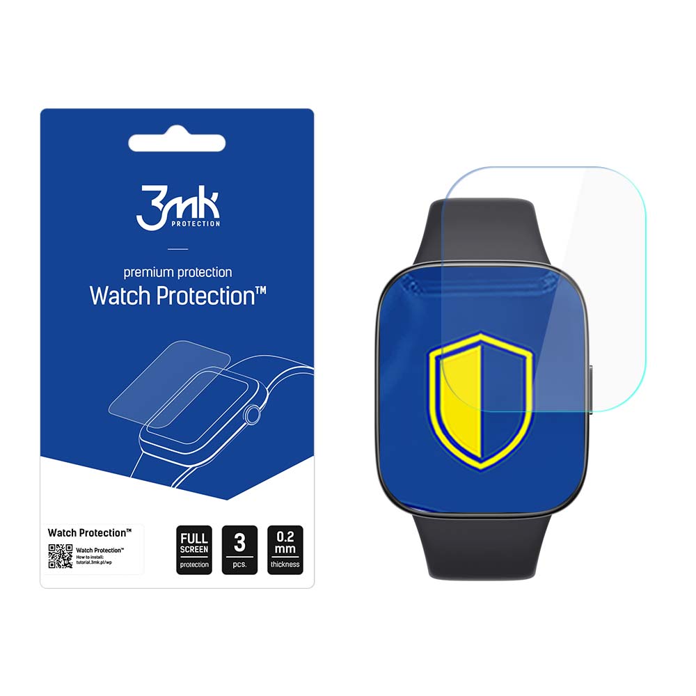 Xiaomi Redmi Watch 3 Active – 3mk Watch Protection ARC nutikella ekraanikaitse