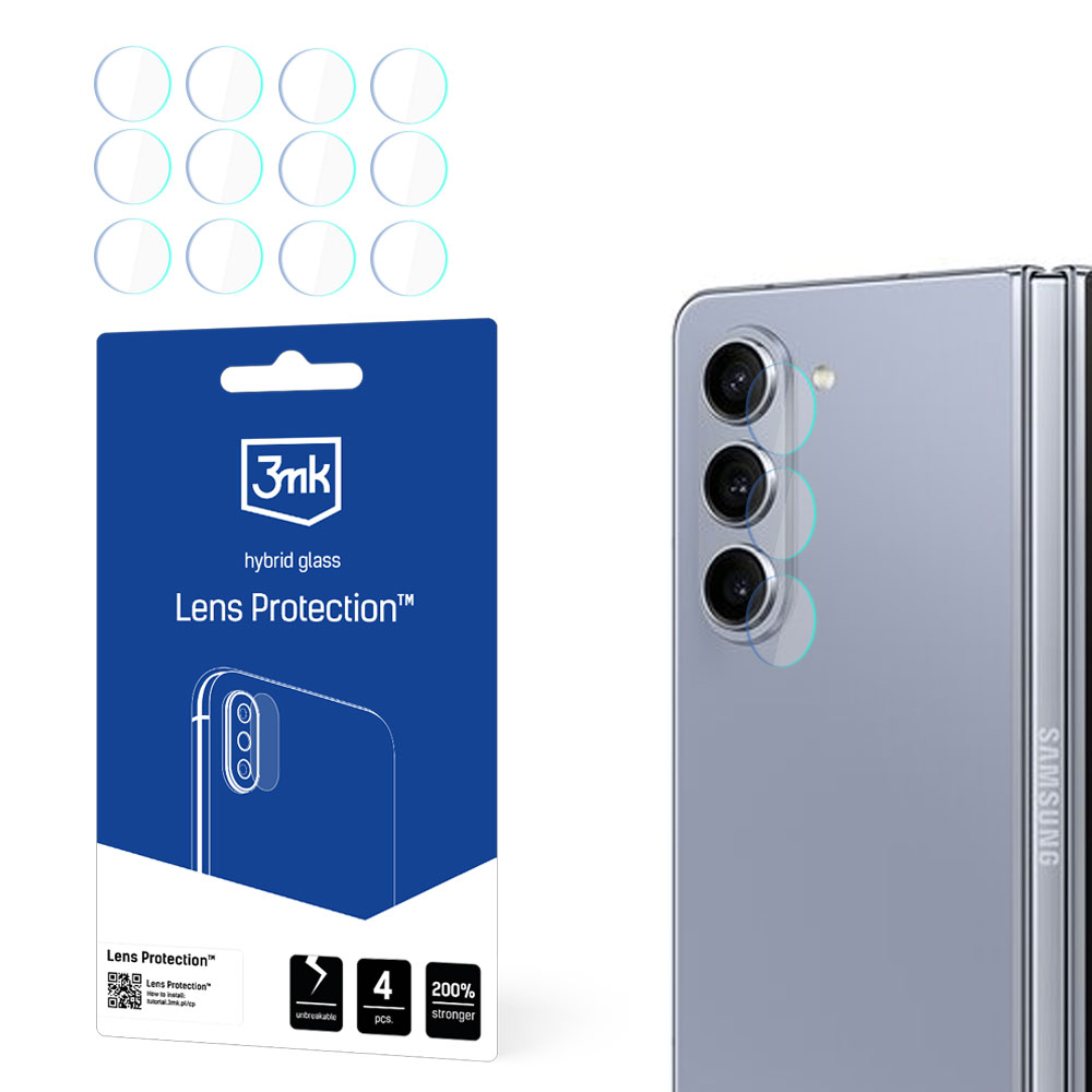 3mk Lens Protection™ hybrid camera glass jaoks Samsung Galaxy Z Fold 5 (front)
