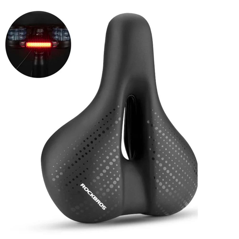Rockbros 38218916002 MTB jalgrattasadul koos valgustiga – must