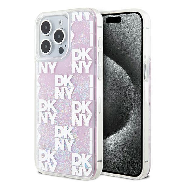DKNY DKHCP15XLCPEPP iPhone 15 Pro Max6.7" roosa ümbris Liquid Glitter Multilogo