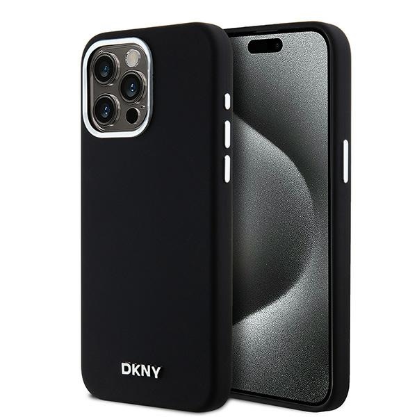 DKNY DKHMP15XSMCHLK iPhone 15 Pro Max6.7" must ümbris Liquid Silicone Small Metal Logo MagSafe