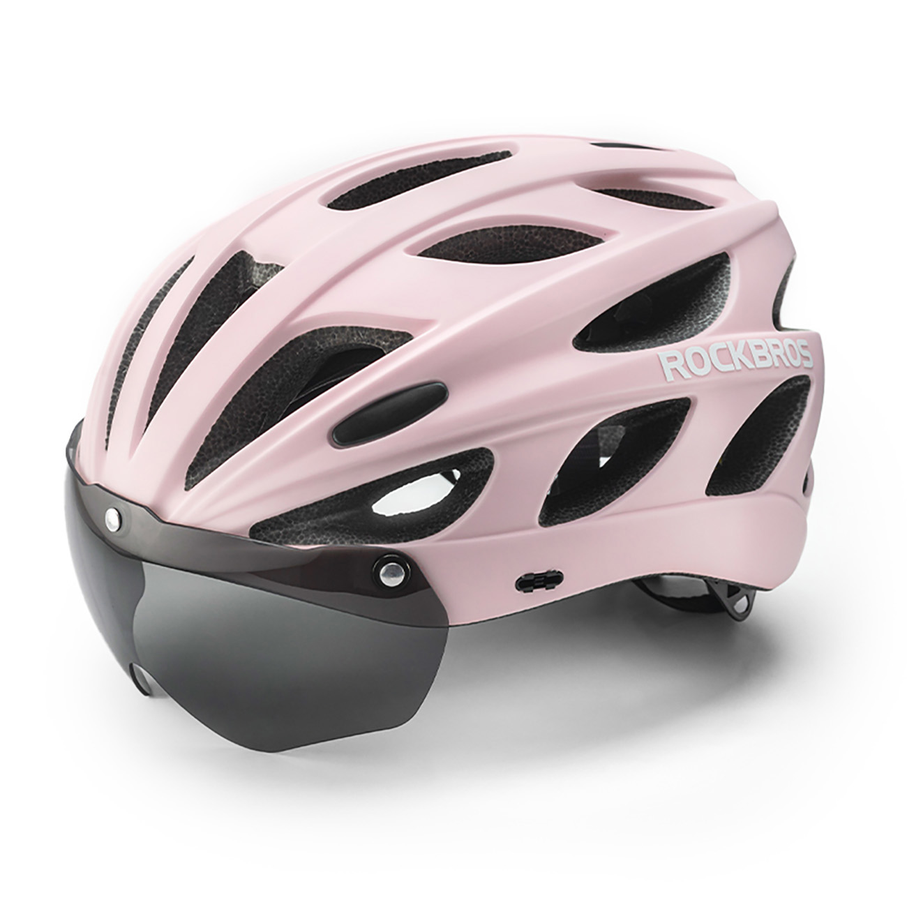 Rockbros unisex rattakiiver eemaldatava visiiri ja UV-prillidega, roosa