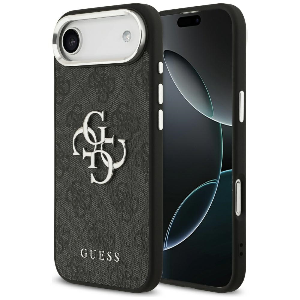 GUESS ümbris jaoks IPHONE 17 Air GUHCP17MP4G4SMCK (4G PU Leather Ümbris with Big 4G and Classic Logo and Hõbedane Metal Camera Frame) must
