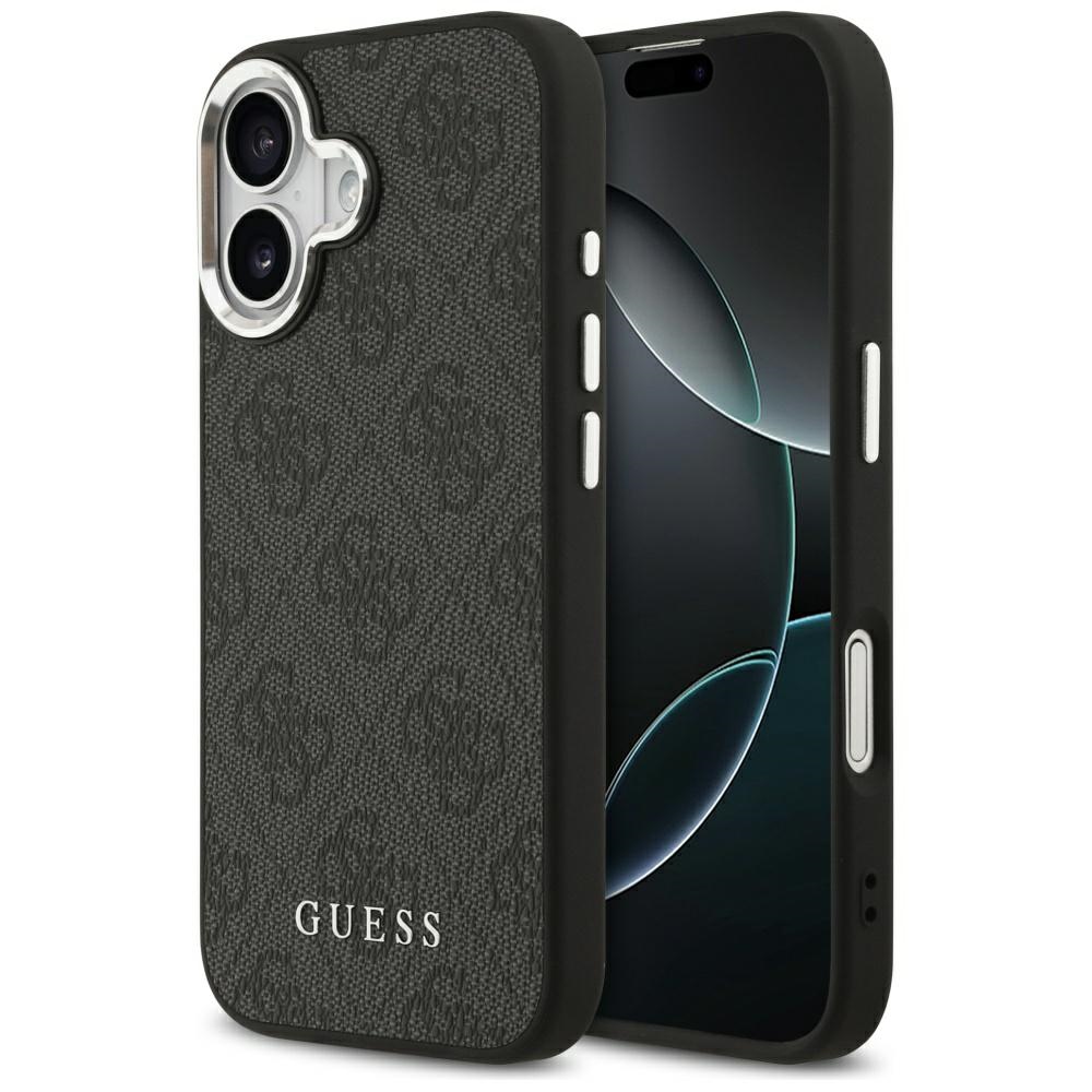 Guess 4G Classic Logo MagSafe ümbris iPhone 17 jaoks, must