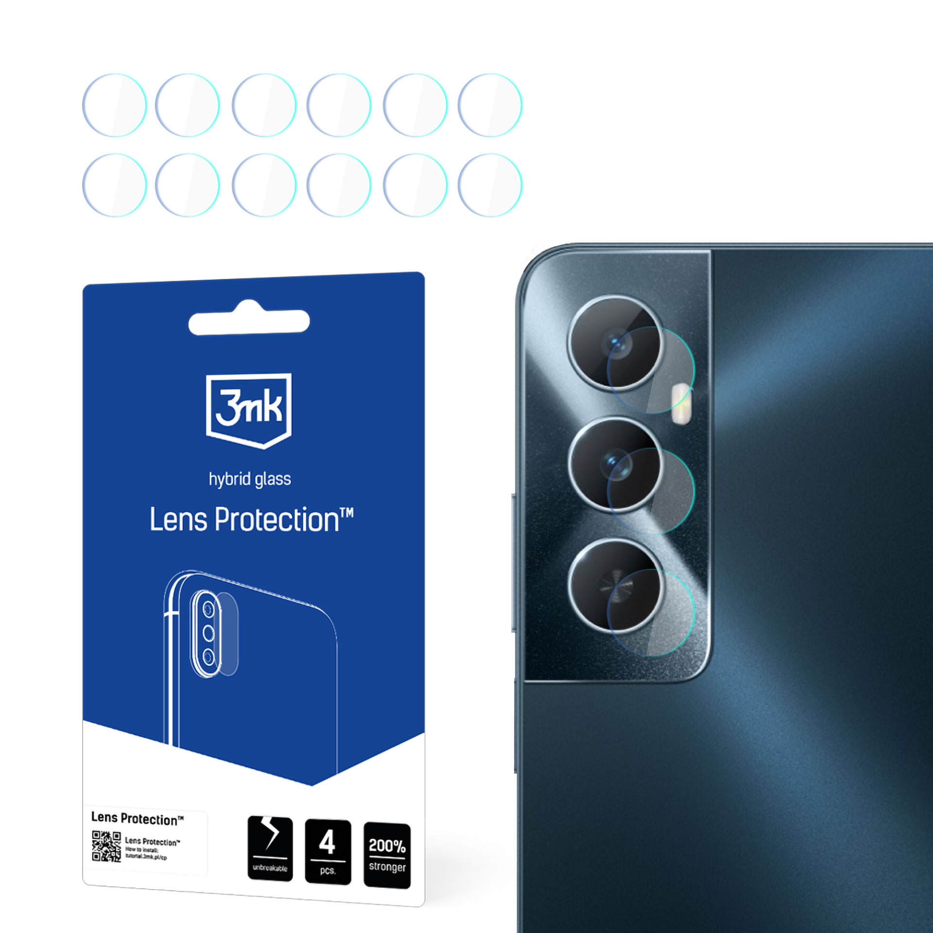 3mk Lens Protection™ hybrid camera glass jaoks Realme C65