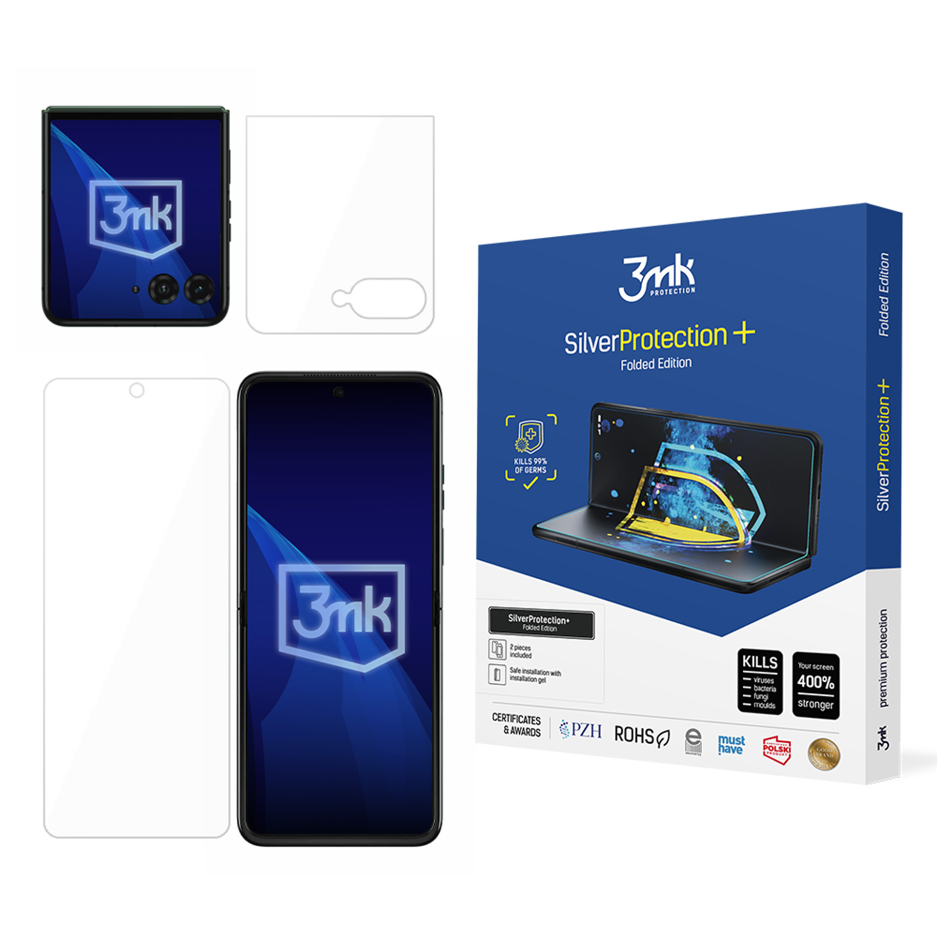 Motorola Razr 70 Plus/ Razr 70 Ultra – 3mk SilverProtection+ Folded Edition telefoni ekraanikaitse