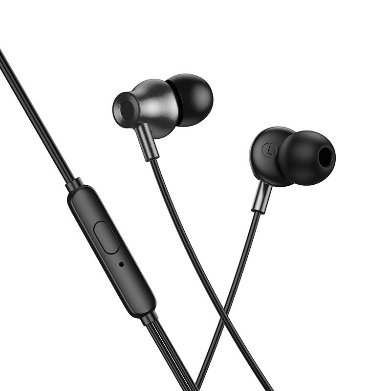 Hoco M119 juhtmega mikrofoniga kõrvaklapid, 3,5 mm pistik, mustad