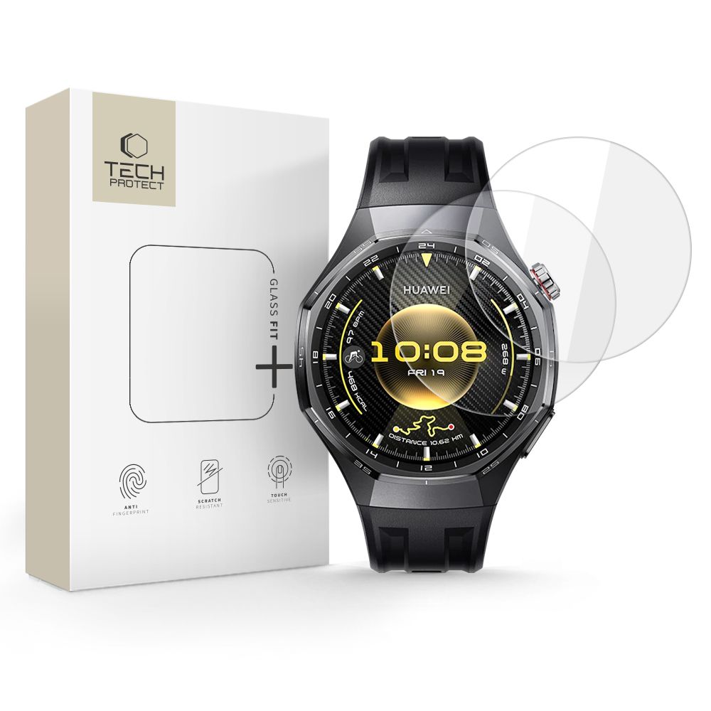 Tech-Protect Glass Fit+ 2-pack karastatud klaas jaoks Huawei Watch GT 6 Pro 46mm - läbipaistev
