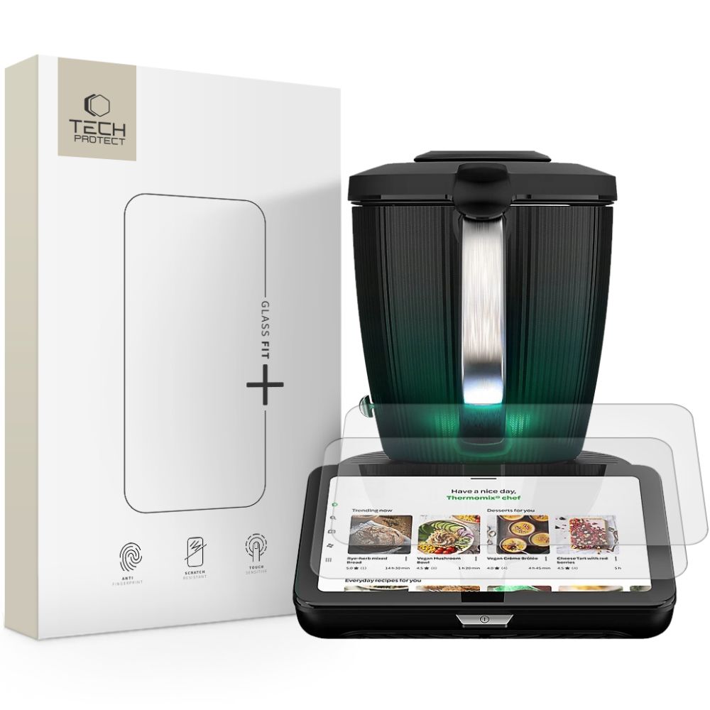 Karastatud klaas TECH-PROTECT GLASS FIT+ 2 tk. THERMOMIX TM7 läbipaistev