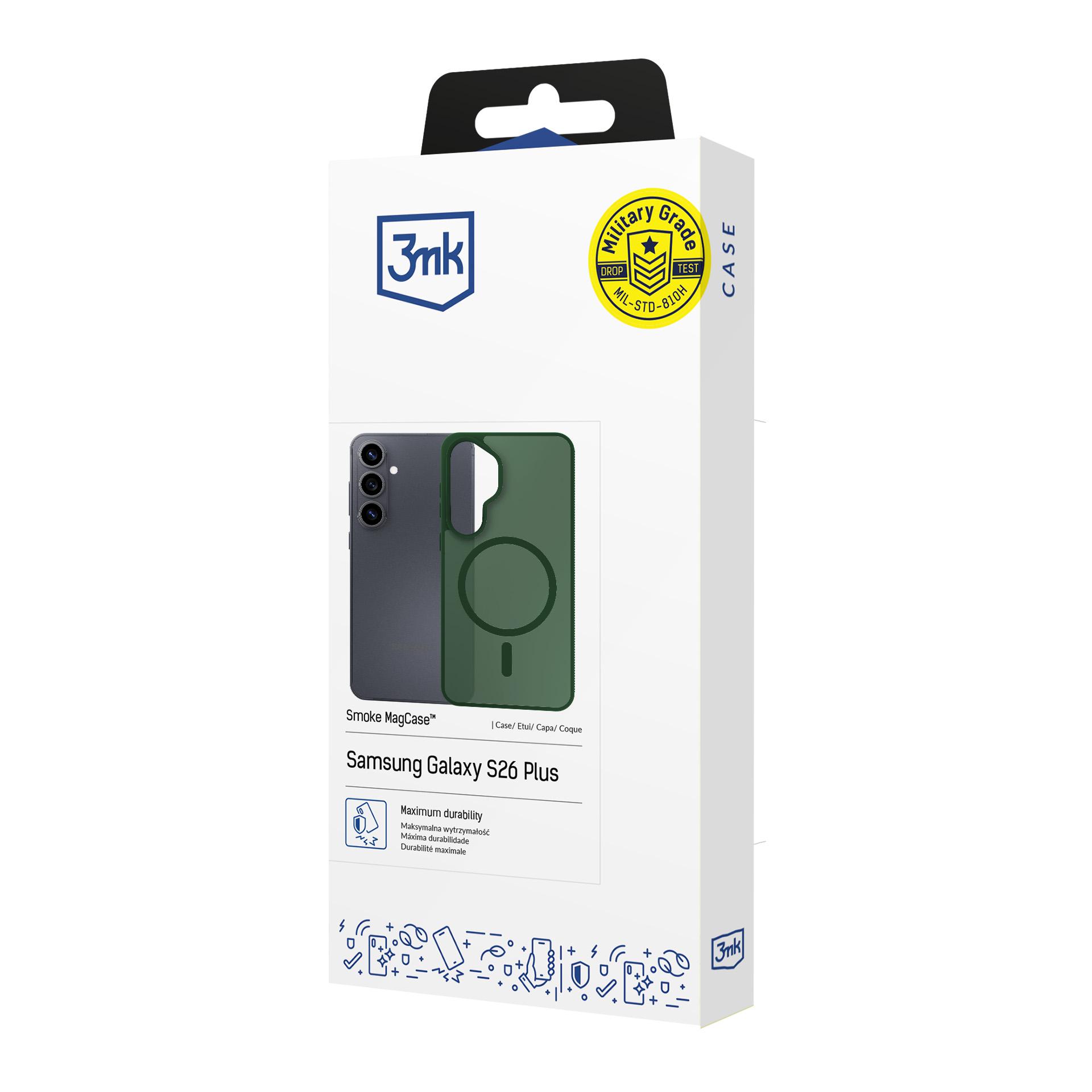 Samsung Galaxy S26+ – 3mk Smoke MagCase roheline telefoniümbris
