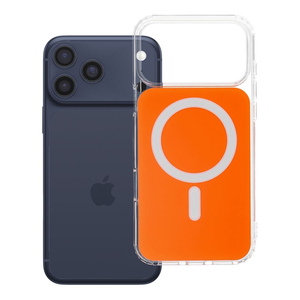 Kaitseümbris seadmele iPhone 18 Pro Max / 17 Pro Max: Clear Fusion Mag Cover, MagSafe'iga ühilduv, värv: Hermes oranž