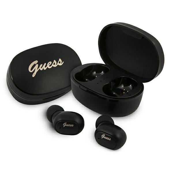 Guess GUTWST30BKTWS Bluetooth juhtmevabad kõrvaklapid laadimisjaamaga, mustad