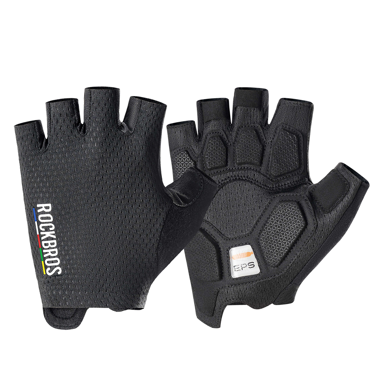 Rockbros TLS004 ROAD TO SKY lühikesed lööke summutavad jalgrattakindad, suurus M – mustad
