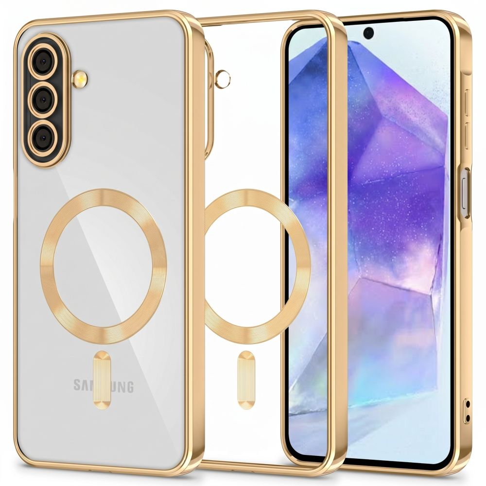 Tech-Protect MagFlex MagSafe ümbris Samsung Galaxy A27 5G jaoks, läbipaistev kuldne