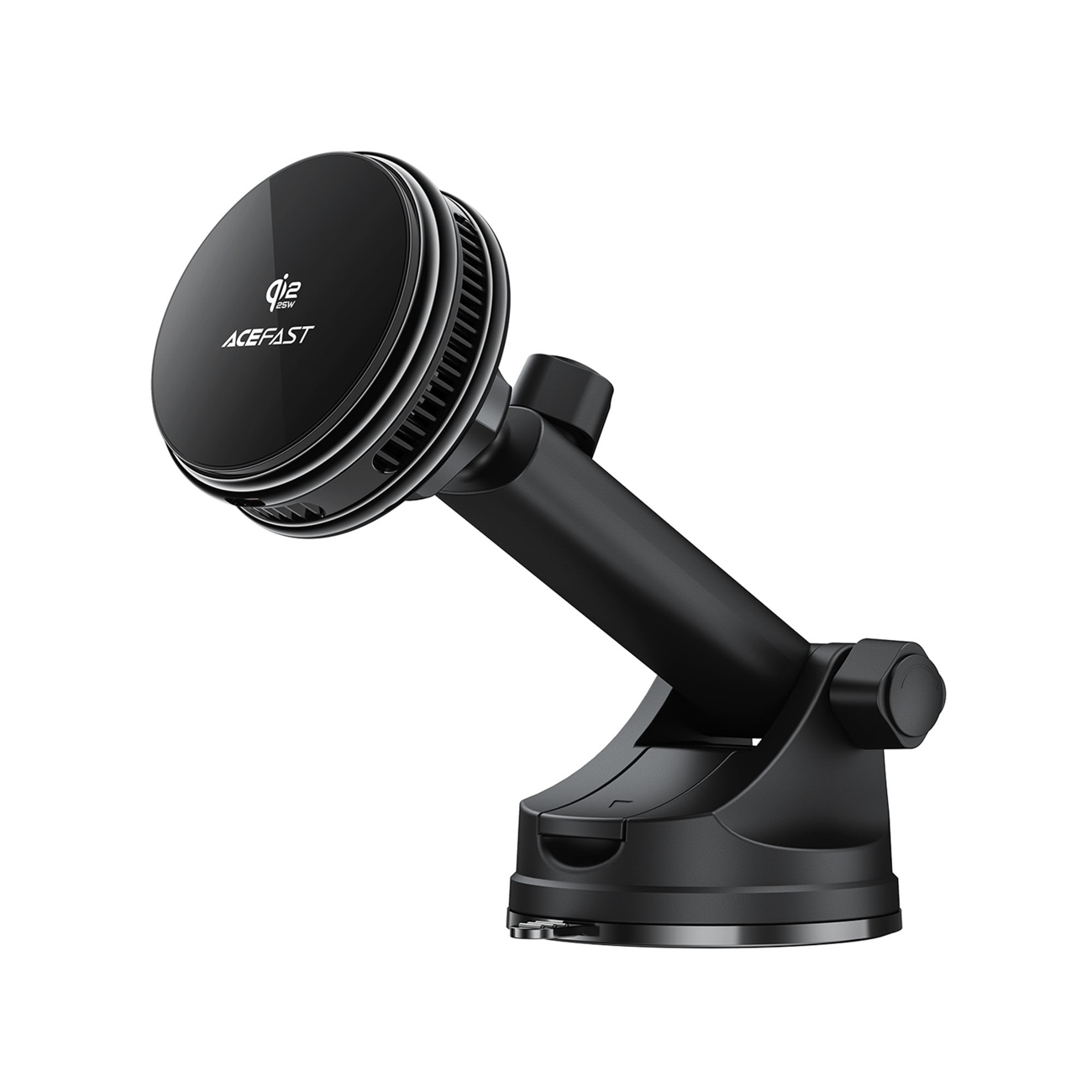 Acefast D67 magnetiline armatuurlaua autokinnitus Qi2 25 W juhtmevaba laadimise ja jahutusega, must